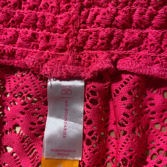 NOBO Pink Lace Swim Shorts Cover Up Medium (7-9) (AK) - Picture 10 of 15